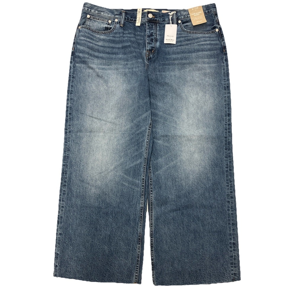 Madewell x Kaihara Denim Low Slung Baggy Jeans W 33P NWT NS821 Wide Leg - Picture 1 of 9